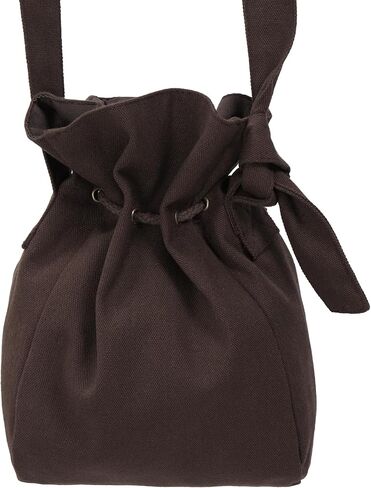 PROCOS Medieval Bag Canvas Renaissance Drawstring Shoulder Bag Coin Purse Costume Accessories for Festival LARP Christmas in Kuwait
