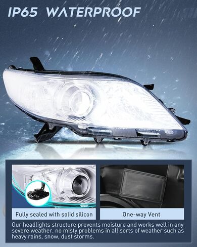 مجموعة المصابيح الأمامية Nilight متوافقة مع 2011 2012 2013 2014 2015 2016 2017 2018 2019 2020 Toyota Sienna Chrome الإسكان العنبر العاكس الشفاف استبدال مجموعة المصابيح الأمامية، ضمان لمدة عامين in Saudi Arabia