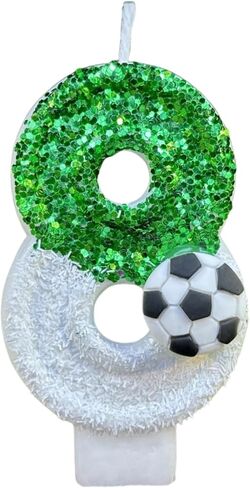 Birthday Number Candles, Soccer Number 10 Birthday Candles for Cake, Soccer Birthday Candles Cake Cupcake Topper for Kids Adults Party Anniversary Supplies in Saudi Arabia