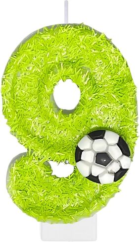 Birthday Number Candles, Soccer Number 10 Birthday Candles for Cake, Soccer Birthday Candles Cake Cupcake Topper for Kids Adults Party Anniversary Supplies in Saudi Arabia