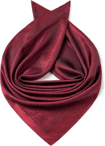 35" Men's Large Square Jacquard Scarf - Cowboy Wild Rugged Style, With Gift Packed in Saudi Arabia