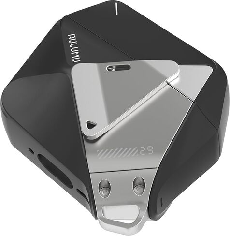 Aulumu A39 Geometric AirPods Pro 3 Case with Lock | Protective Cover with Nylon Buckle | Alloy Armour | Compatible with Apple AirPods Pro 3rd Generation Case (2025) - Black in Kuwait