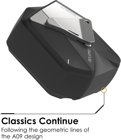 Aulumu A39 Geometric AirPods Pro 3 Case with Lock | Protective Cover with Nylon Buckle | Alloy Armour | Compatible with Apple AirPods Pro 3rd Generation Case (2025) - Black in Kuwait