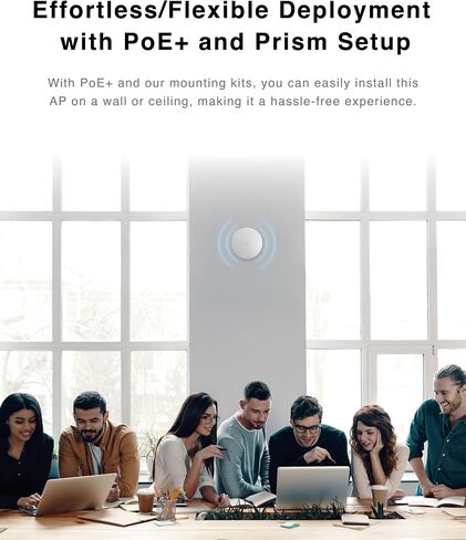 جهاز توجيه WiFi 6 نقطة وصول AX1800 داخل الجدار Wifi6 (MI13) يدعم عبور PoE WPA3 MU-MIMO للفندق وغرفة اجتماعات المكتب والشبكات المنزلية وهوائيات مزدوجة متزامنة in Kuwait