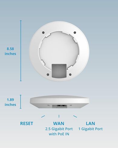 جهاز توجيه WiFi 6 نقطة وصول AX1800 داخل الجدار Wifi6 (MI13) يدعم عبور PoE WPA3 MU-MIMO للفندق وغرفة اجتماعات المكتب والشبكات المنزلية وهوائيات مزدوجة متزامنة in Kuwait