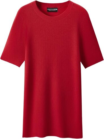 Australian 100% Merino Wool Womens Thermal Base Layer Tops Short Sleeve Crewneck Versatile Trendy for Hiking in Saudi Arabia