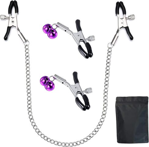 QWALIT Nipple Ring Stainless Steel Non Piercing Nipple Rings Nipplerings with Choker Chain Faux Body Piercing Jewelry for Women in Saudi Arabia