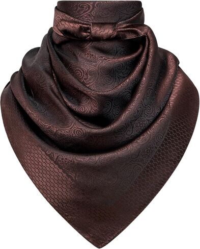 35" Men's Large Square Jacquard Scarf - Cowboy Wild Rugged Style, With Gift Packed in Saudi Arabia