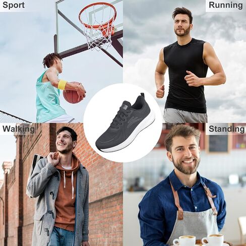 Breathable Running Shoes for Men Anti-Slip Mens Athletic Shoes Lightweight Mens Walking Sneakers for Gym Jogging Sports and Workout in Saudi Arabia