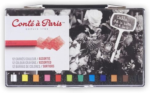 Conté à Paris 12 Count B Sketching Crayons Set, Black in Saudi Arabia
