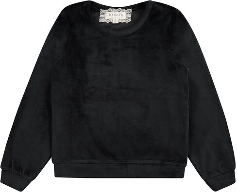 BTween Girls' Cozy Velour Sweatshirt Set, 3-Pack of Soft Sweatshirts for Kids, Stylish Casual Outfits, Sizes 4-94 in Saudi Arabia