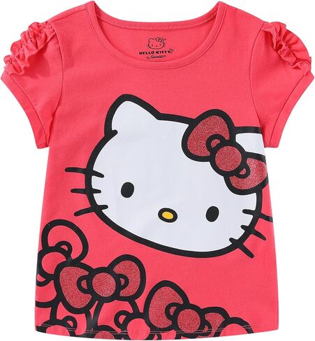 Hello Kitty Sanrio Girls 2 Piece Short Sleeve T-Shirt and Shorts Set for Little and Big Kids in Saudi Arabia