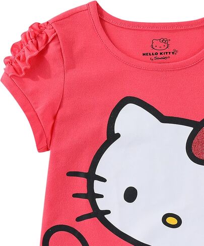 Hello Kitty Sanrio Girls 2 Piece Short Sleeve T-Shirt and Shorts Set for Little and Big Kids in Saudi Arabia