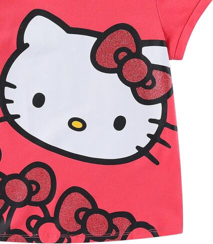 Hello Kitty Sanrio Girls 2 Piece Short Sleeve T-Shirt and Shorts Set for Little and Big Kids in Saudi Arabia