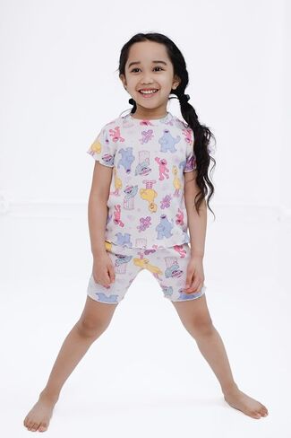 Sesame Street Ribbed T-Shirt and Shorts Outfit Set Newborn to Little Kid Sizes (0-3 Months - 5) in Saudi Arabia