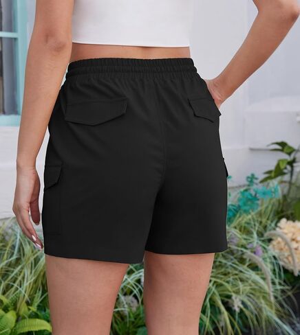 VIISHOW Cargo Shorts for Women Relaxed Fit High Elastic Waist 4 Pockets Bermuda 2025 Hiking Outdoor Summer Casual Golf Shorts in Kuwait