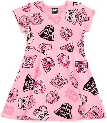 STAR WARS Girls French Terry Skater Dress Toddler to Big Kid Sizes (2T - 14-16) in Kuwait