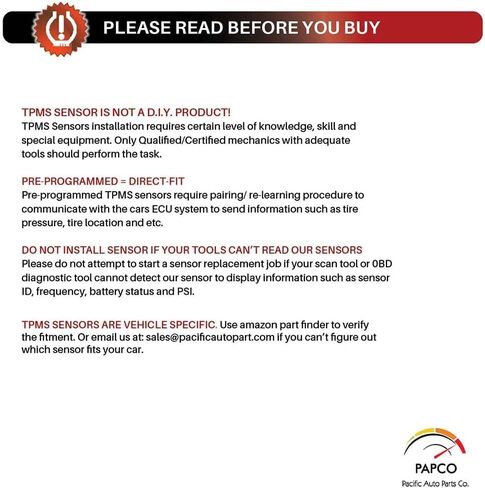 مستشعر IM4168 TPMS بسرعة 433 ميجاهرتز - مستشعرات ضغط الإطارات الجذعية المطاطية - مستشعر إطارات مبرمج مسبقًا للسيارات - جاهز لتثبيت مستشعرات Tpms المتوافقة مع ALFA Romeo وAston Martin وChrysler والمزيد - حزمة 1 in Kuwait