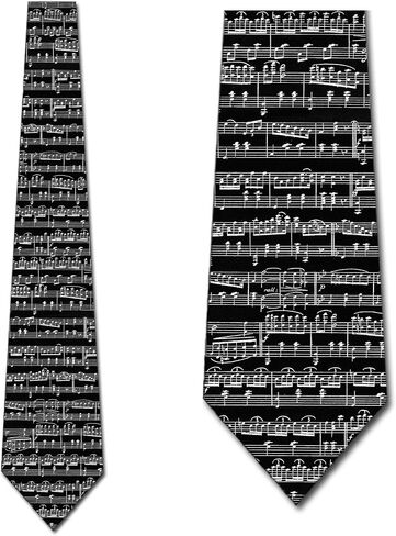 Three Rooker Music Ties Mens Sheet Musical Necktie Notes Neckties Tie in Saudi Arabia