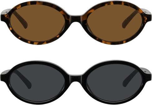 WOWSUN Retro Oval Sunglasses Womens Trendy Sun Glasses Sunnies UV400 Protection in Saudi Arabia