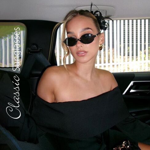 WOWSUN Retro Oval Sunglasses Womens Trendy Sun Glasses Sunnies UV400 Protection in Saudi Arabia