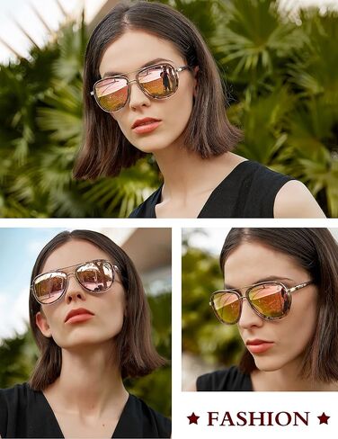 BIRCEN Polarized Sunglasses for Women UV - Protection Womens Retro Mirrored Shades with Acetate Frame BC2001 in Saudi Arabia