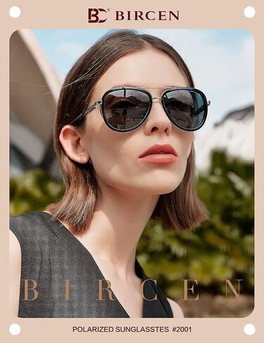 BIRCEN Polarized Sunglasses for Women UV - Protection Womens Retro Mirrored Shades with Acetate Frame BC2001 in Saudi Arabia