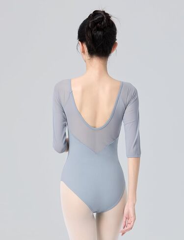Dance Leotards for Women 3/4 Sleeve Gymnastics Bodysuit in Saudi Arabia