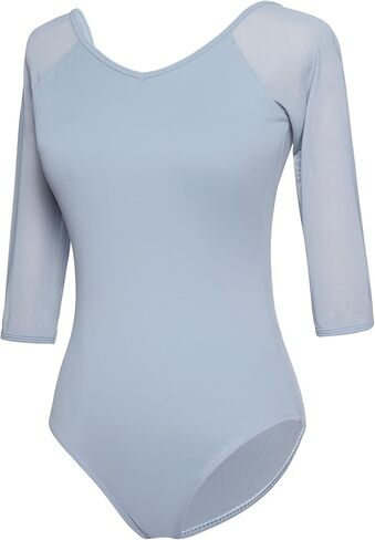 Dance Leotards for Women 3/4 Sleeve Gymnastics Bodysuit in Saudi Arabia