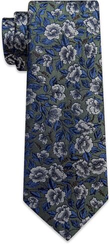 Silk Ties for Men Paisley Floral Striped Necktie and Pocket Square Cufflinks Tie Clip Set 4PC in Kuwait