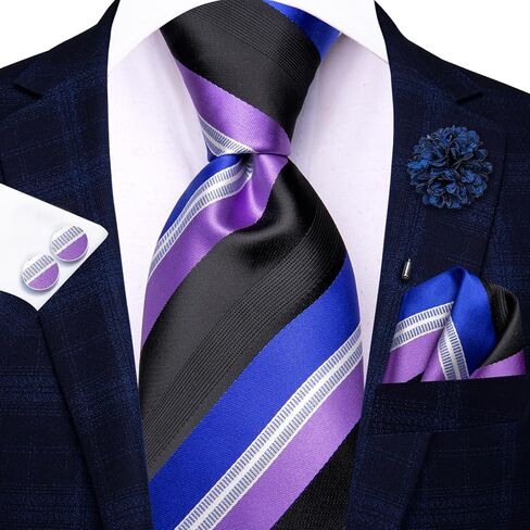 Hi-Tie Men's Tie Tie Tie Bin Pin Pocket Square Cufflinks in Saudi Arabia