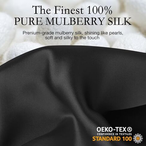 MANSPHIL Mens Silk Pretied Bow Tie and Pocket Square Set, 6A Grade 100% Mulberry Silk, Classic Soild Color, Gift Packed in Kuwait