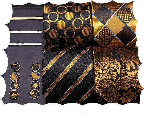 Barry.Wang Designer Mens Tie Sets Collection ، مجموعة Clips Clips Clips Cluflink Elegnt in Kuwait