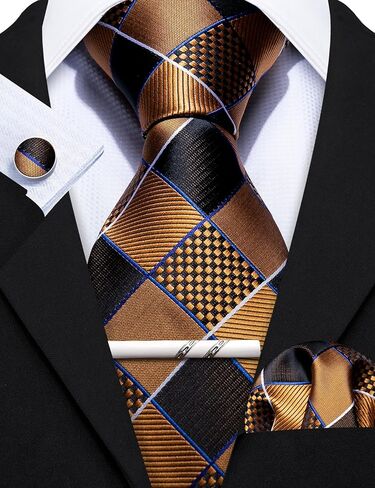 Barry.Wang Designer Mens Tie Sets Collection ، مجموعة Clips Clips Clips Cluflink Elegnt in Kuwait