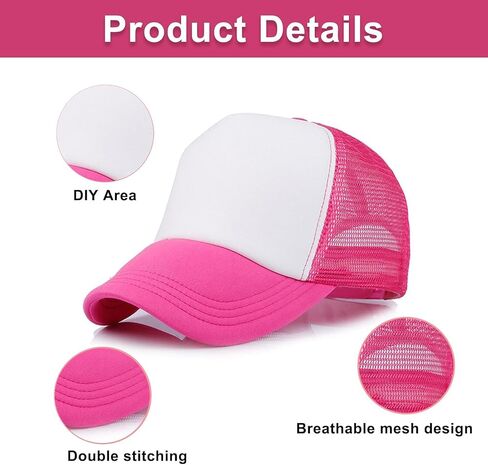 Kids Mesh-Baseball-Cap Boys-Girls Trucker-Hat - Adjustable UV-Protection Snapback Cap for Summer(2-5years) in Kuwait