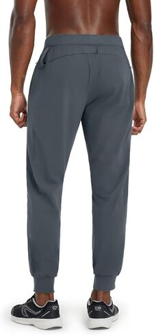 M MAELREG Men's Golf Joggers Pants with Zip Pockets Stretch Lightweight Nylon Sweatpants Work Casual Athletic Track Pants Men in Kuwait