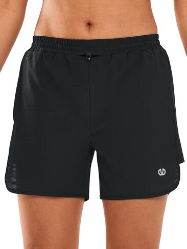 ALLZERO Women's Swim Board Shorts 5" with Pockets Quick Dry Beach Shorts with Liner Ruched Waistband in Kuwait