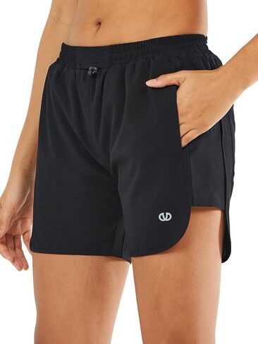 ALLZERO Women's Swim Board Shorts 5" with Pockets Quick Dry Beach Shorts with Liner Ruched Waistband in Kuwait