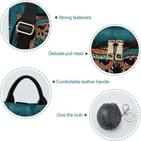 ALAZA Owl Print Ethnic Backpack Purse for Women Anti Theft Fashion Back Pack Shoulder Bag in Kuwait