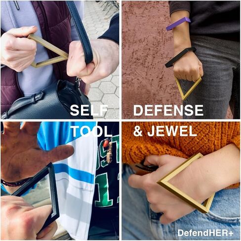 يشعر Defendher+™ بأكثر أمانًا مع سوار الدفاع الذاتي السحر للنساء ، ومجوهرات السلامة الشخصية المخفية EDC ، وأداة قانونية معتمدة ، غير قاتلة ، مثالية للعدائين ، المراهقين in Kuwait