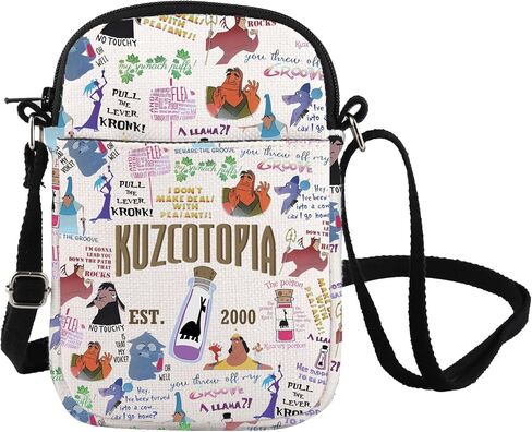FOTAP Cartoon Emperor Movie Maildise Kuzco Emperor Movie Crossbody Bag Kuzco's Point Lostt in Kuwait