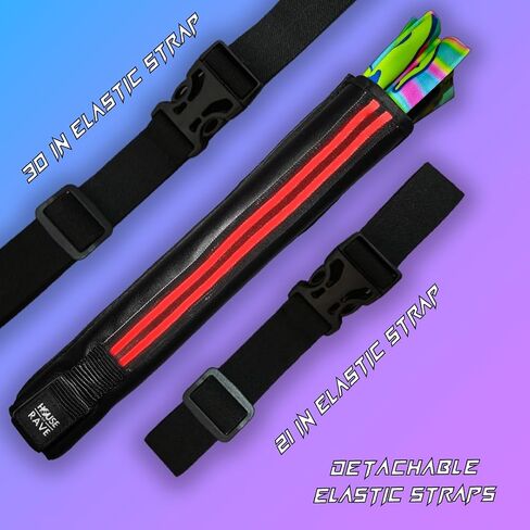 LED Hand Fan Holder - Secret Rear Pocket Fan Holster - Vegan Leather LED Holster for Rave Fans - LED Fan Holder for Waist or Thigh in Saudi Arabia