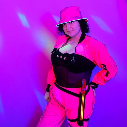 LED Hand Fan Holder - Secret Rear Pocket Fan Holster - Vegan Leather LED Holster for Rave Fans - LED Fan Holder for Waist or Thigh in Saudi Arabia