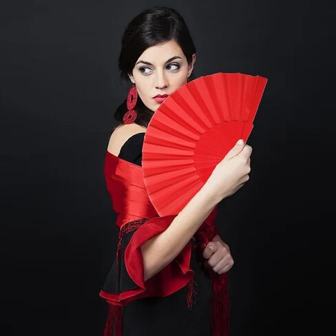 Gionforsy 12pcs Clap Fan Fabric Folding Fan Chinese Tai Chi Fan Set Decorative Folding Hand Fan for Festival Dance Party (Lake Blue) in Saudi Arabia