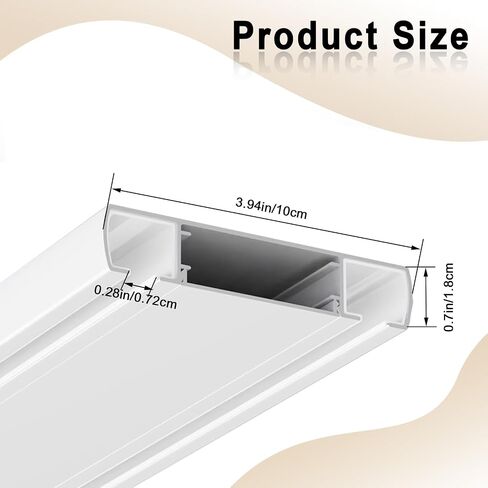98.4"L Double Row Curtain Tracks, Heavy Duty Drop Curtain Rails, Aluminum Alloy Ceiling Drape Track Set, for Living Room Bedroom Hospital, White in Saudi Arabia