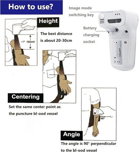 Infrared Vein Finder Viewer - Handhold Adults Children Handy Efficiency Vein Locator, Vein Illumination Detector, On Various Skin in Saudi Arabia