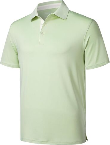 Golf Polo Shirts for Men Short Sleeve Moisture Wicking Dry Fit Performance Designed Collared Solid Casual Polo Shirt in Saudi Arabia