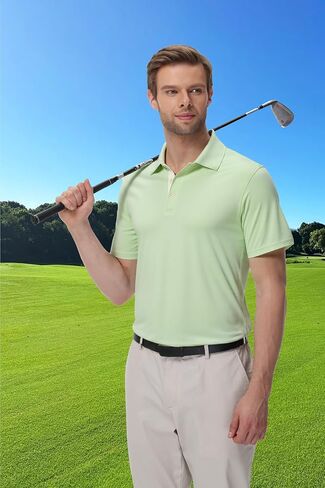 Golf Polo Shirts for Men Short Sleeve Moisture Wicking Dry Fit Performance Designed Collared Solid Casual Polo Shirt in Saudi Arabia