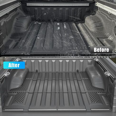Truck Bed Mat Tailgate Mat Compatible with 2022-2025 Ford Maverick 4.5Ft Bed All Weather Protection TPE Accessories (22-25 Maverick 4.5FT) in Kuwait