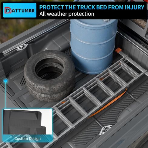 Truck Bed Mat Tailgate Mat Compatible with 2022-2025 Ford Maverick 4.5Ft Bed All Weather Protection TPE Accessories (22-25 Maverick 4.5FT) in Kuwait